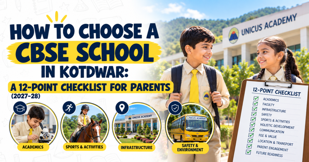 How to Choose a CBSE School in Kotdwar: A 12-Point Checklist for Parents (2027-28)